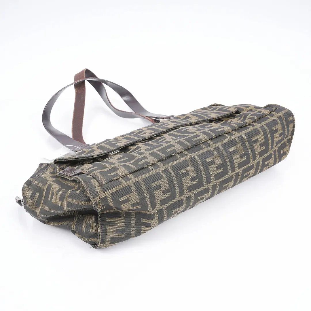 Fendi Zucca Brown Canvas Shoulder Bag