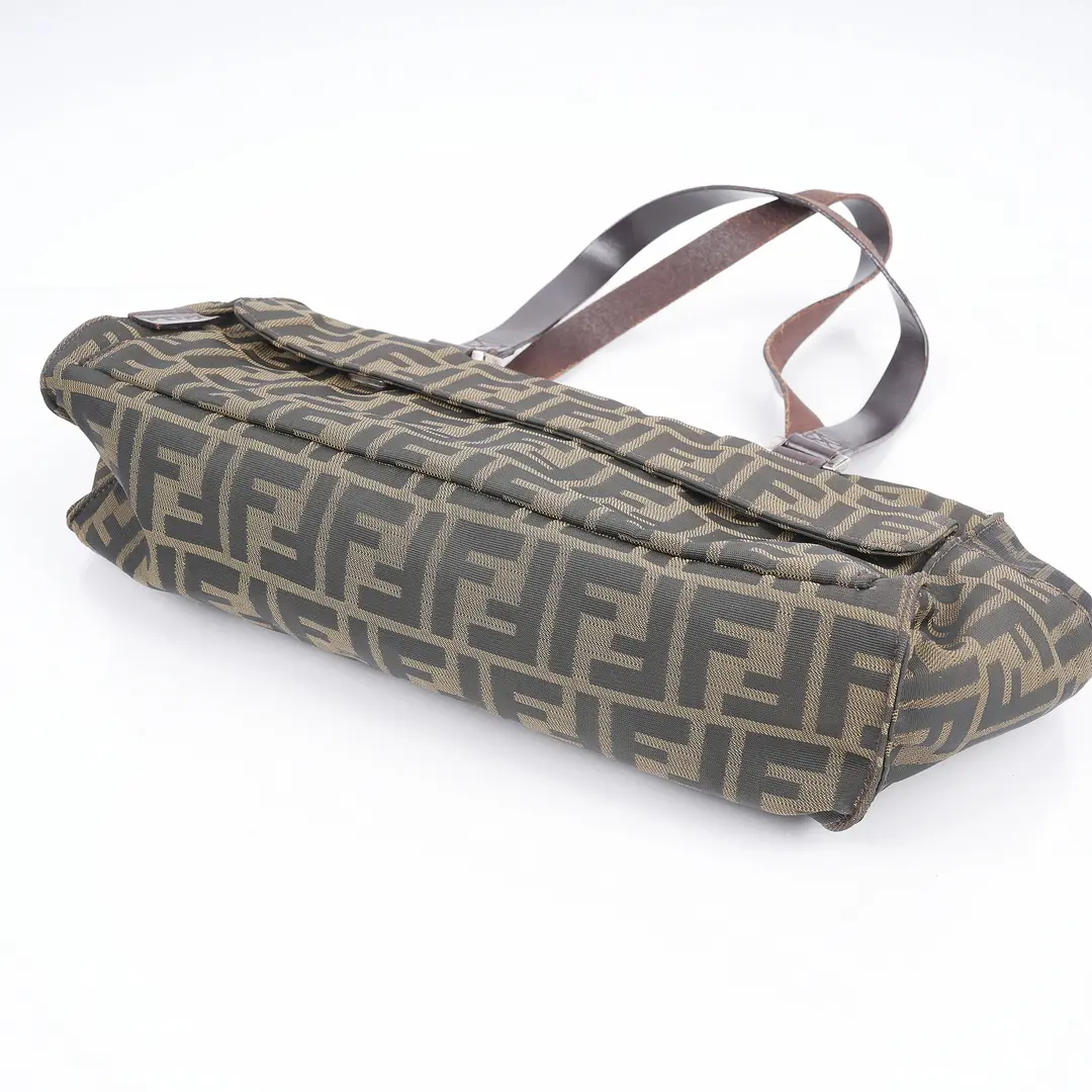 Fendi Zucca Brown Canvas Shoulder Bag
