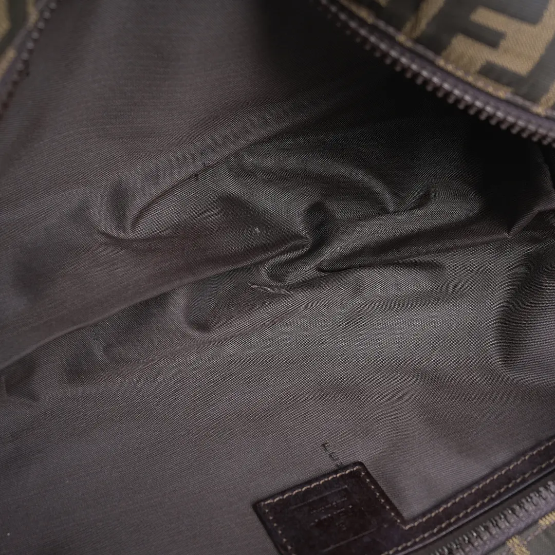 Fendi Zucca Brown Canvas Shoulder Bag