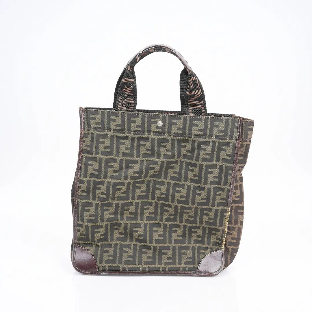 Fendi Zucca Brown Canvas Tote Bag