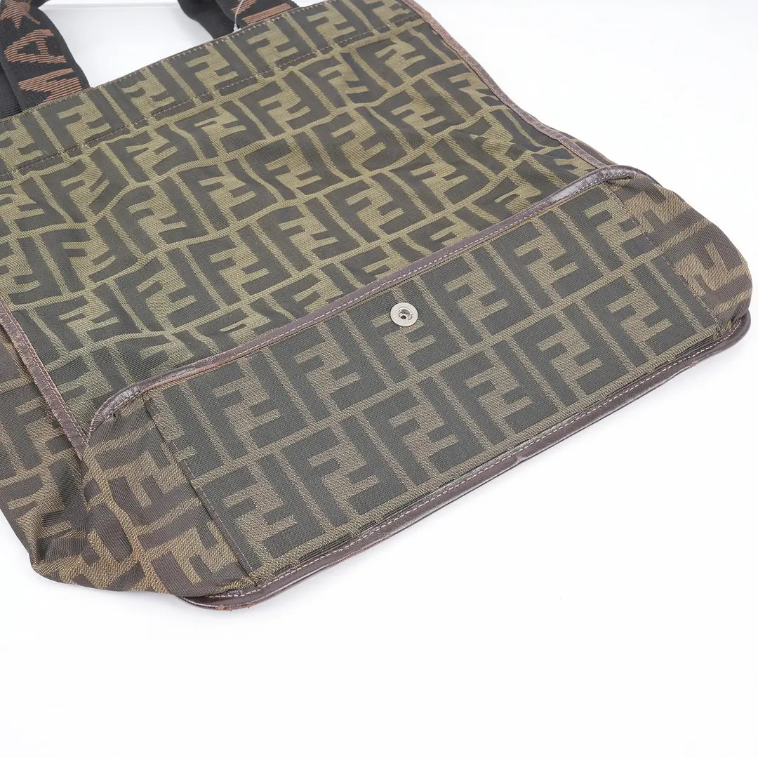 Fendi Zucca Brown Canvas Tote Bag