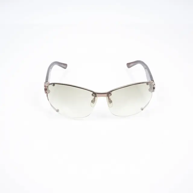 Gucci GG Crystal Rimless Brown Sunglasses