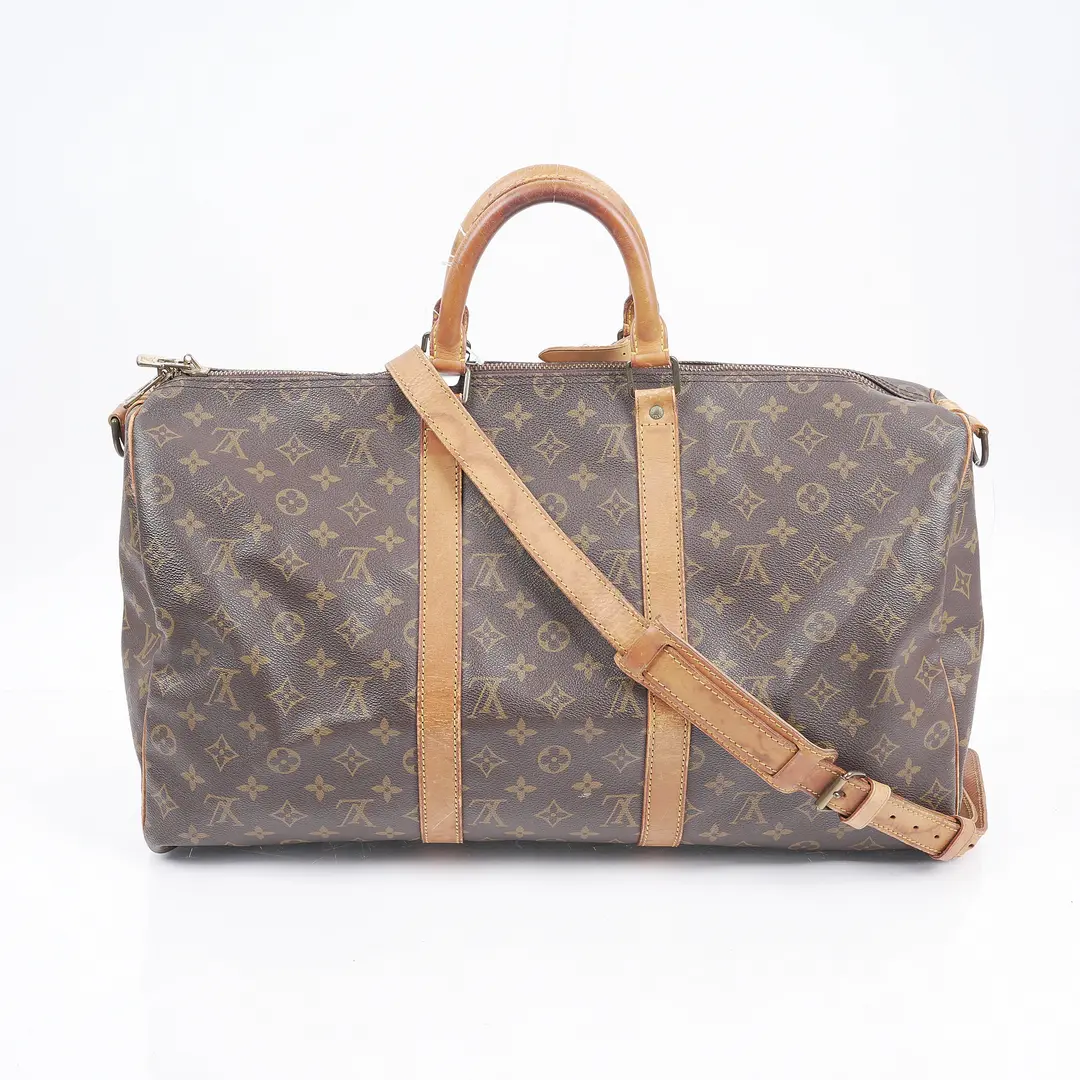 Louis Vuitton Keepall Bandouliere 50 Brown Monogram Duffle Bag