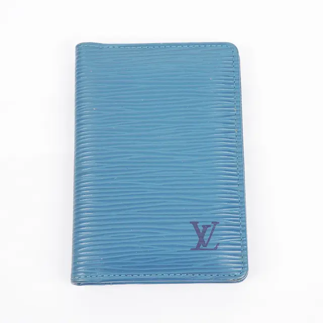 Louis Vuitton Couvert de Passeport Blue Epi Leather