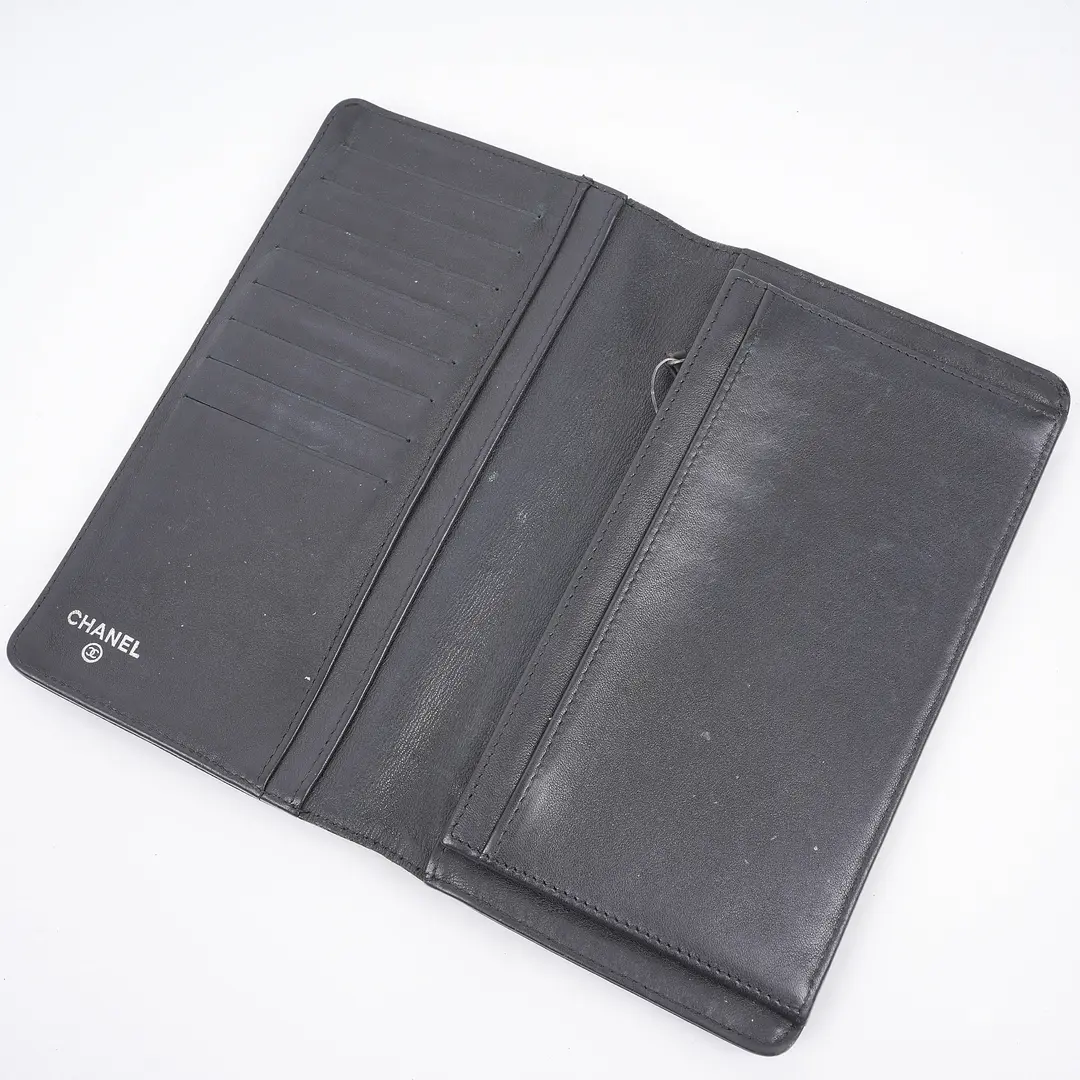 Chanel Timeless CC Black Caviar Long Wallet