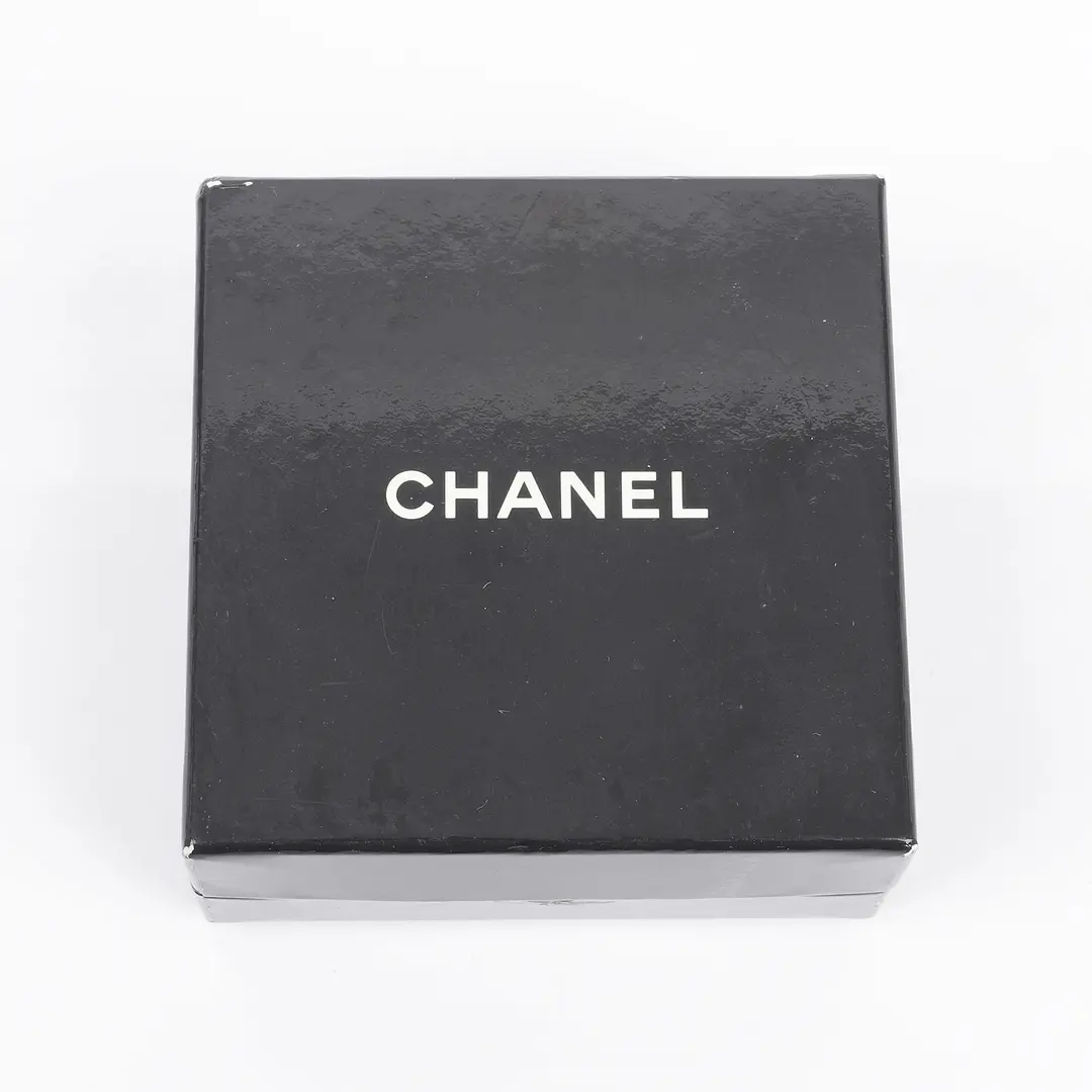 Chanel CC Logo Pink Black Enamel Drop Earring
