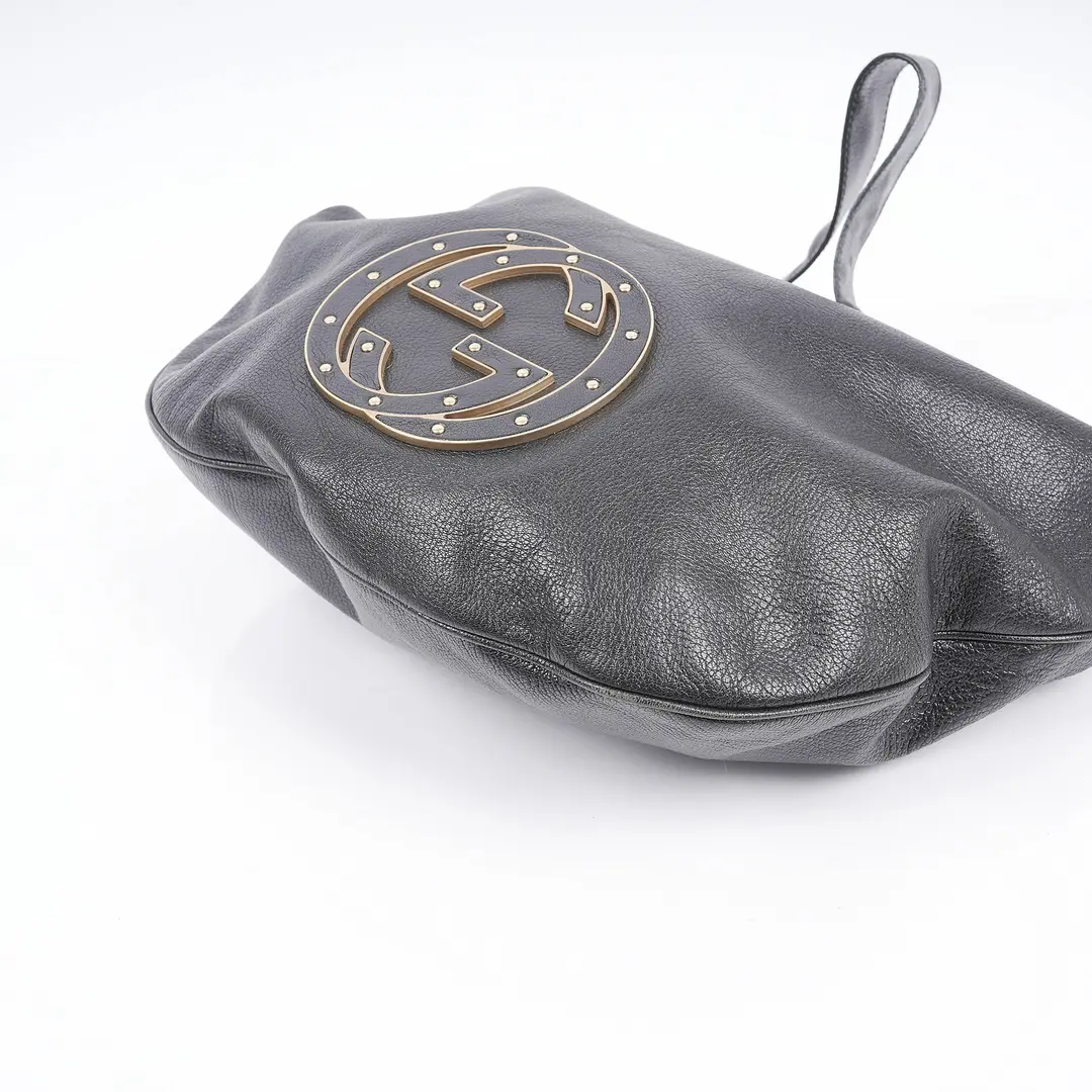 Gucci Soho Black Pebbled Leather Shoulder Bag