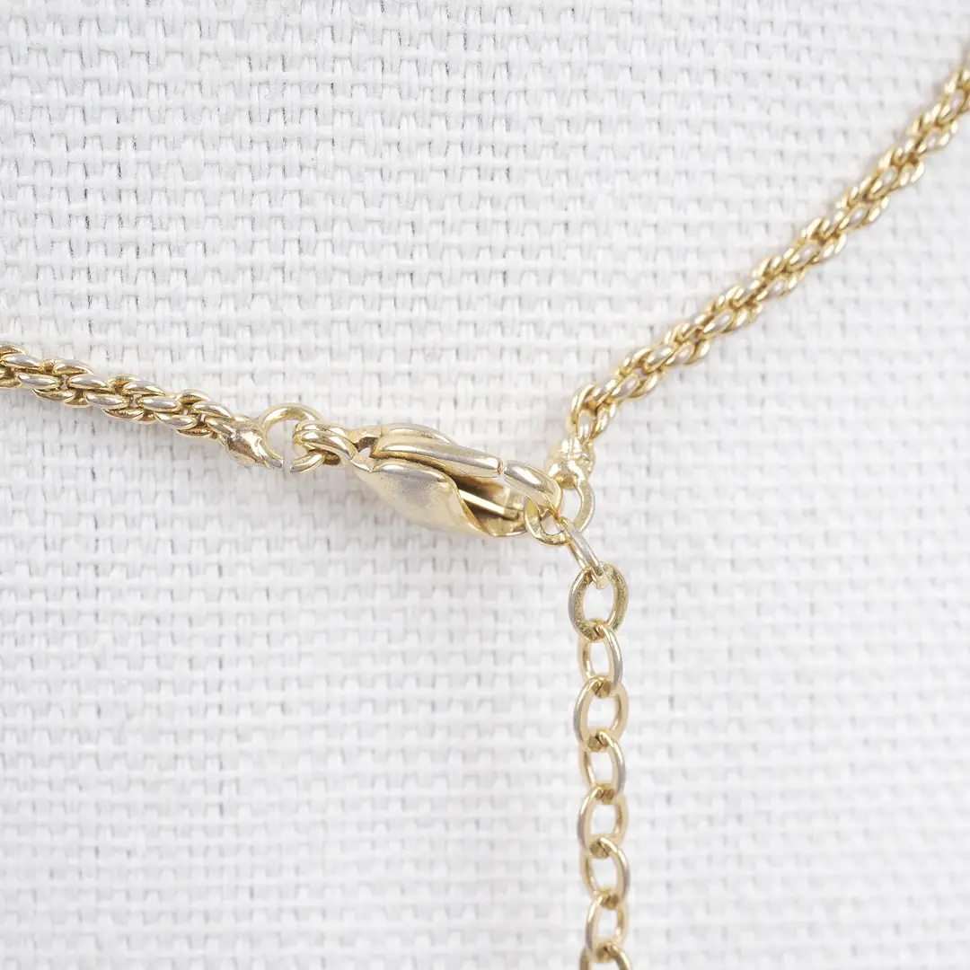 Dior Vintage Handbag Motif Gold Metal Necklace