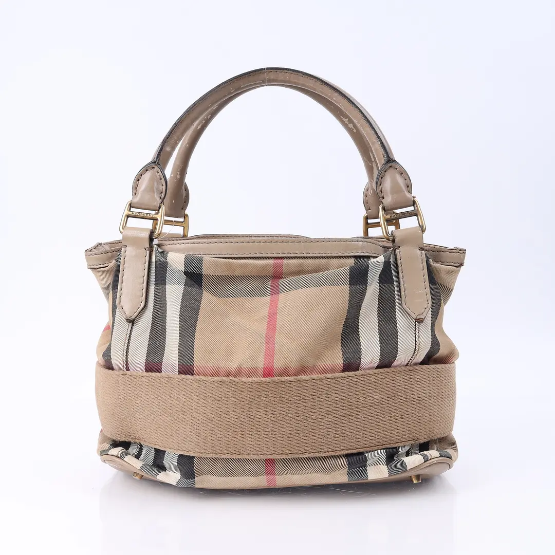 Burberry Nova Check Beige Canvas Tote Bag