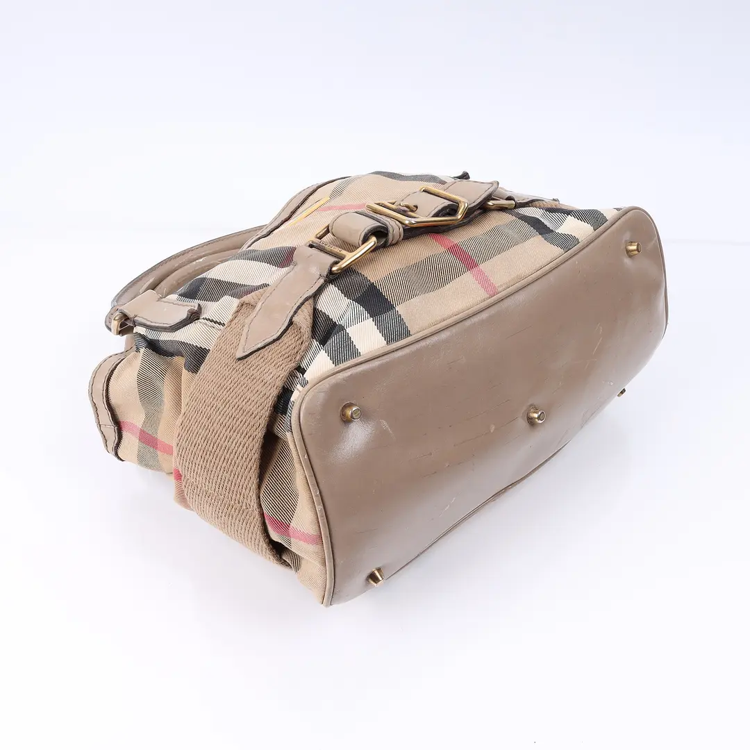 Burberry Nova Check Beige Canvas Tote Bag