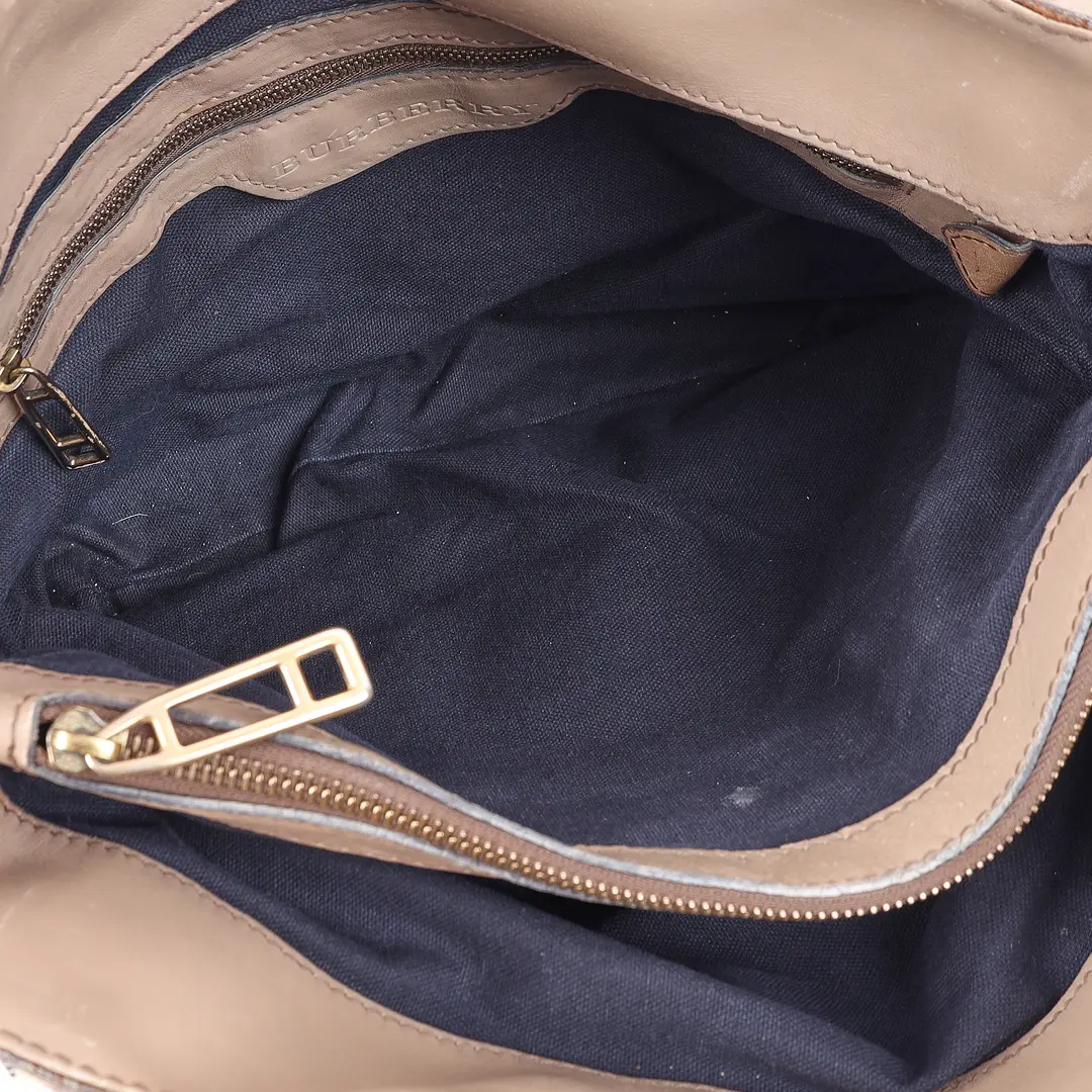 Burberry Nova Check Beige Canvas Tote Bag