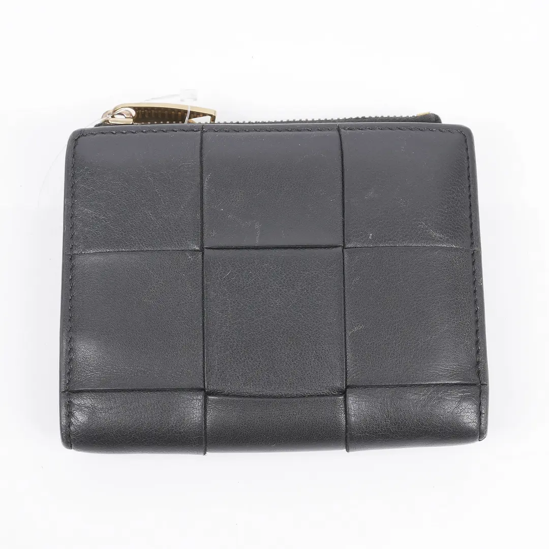 Bottega Veneta Maxi Intrecciato Black Leather Wallet