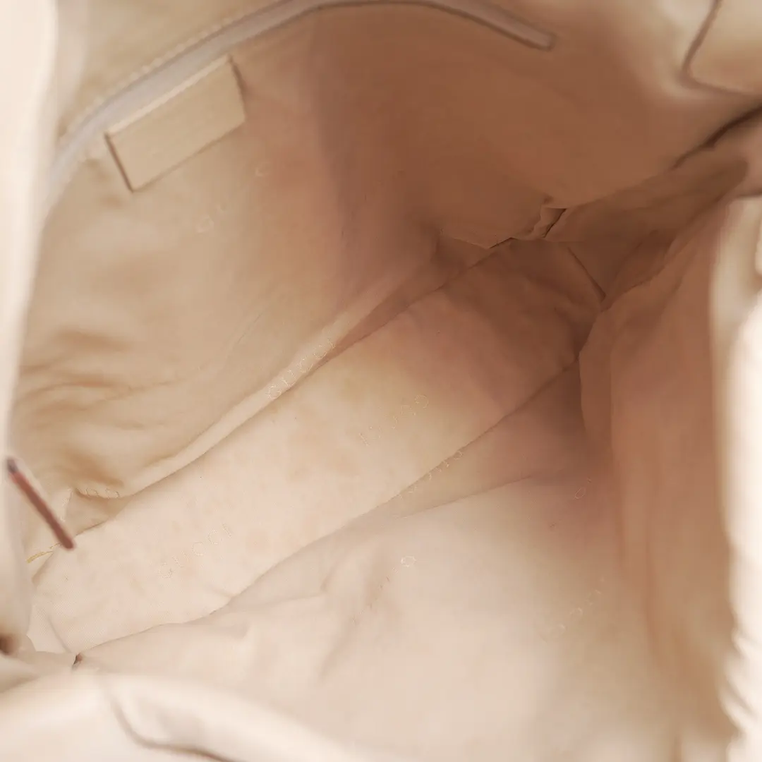Gucci Jackie Beige Leather Shoulder Bag