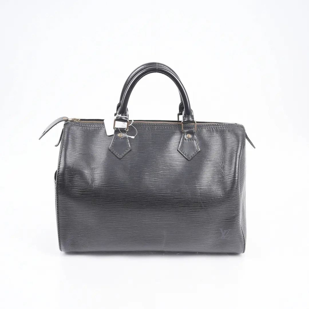 Louis Vuitton Speedy 30 Black Epi Leather Handbag