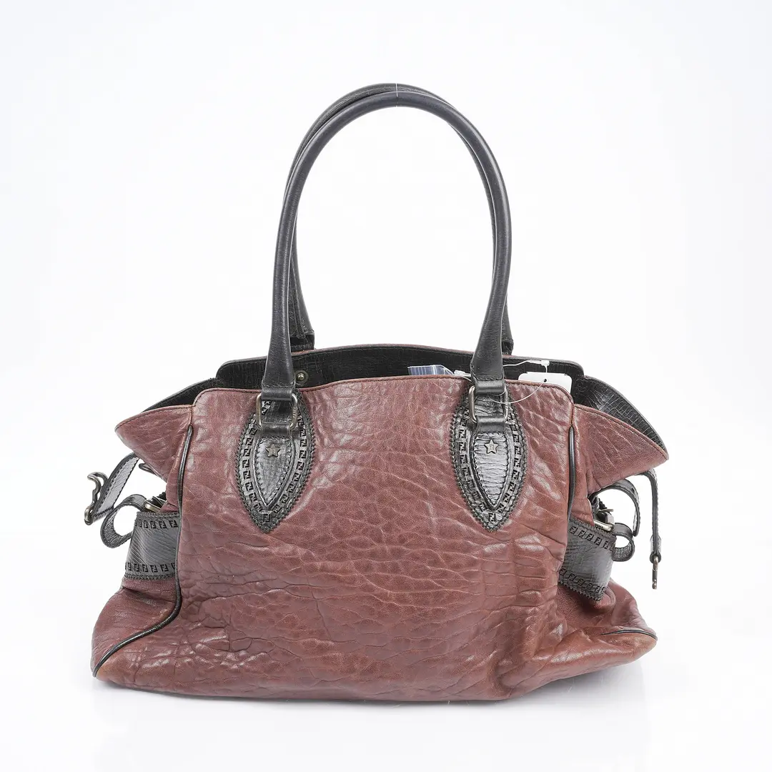 Fendi Spy Brown Leather Shoulder Bag
