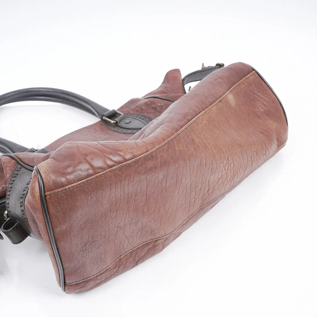 Fendi Spy Brown Leather Shoulder Bag