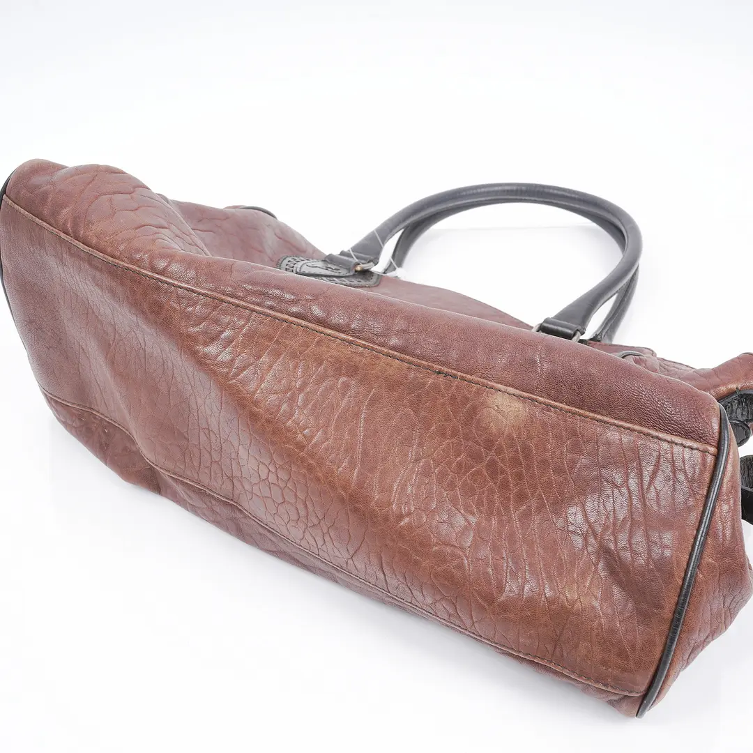 Fendi Spy Brown Leather Shoulder Bag