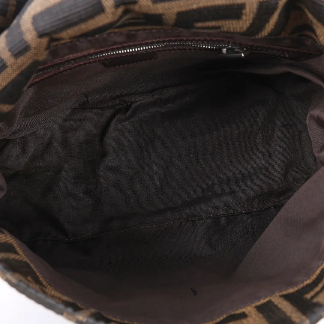 Fendi Baguette Brown Zucca Canvas Shoulder Bag