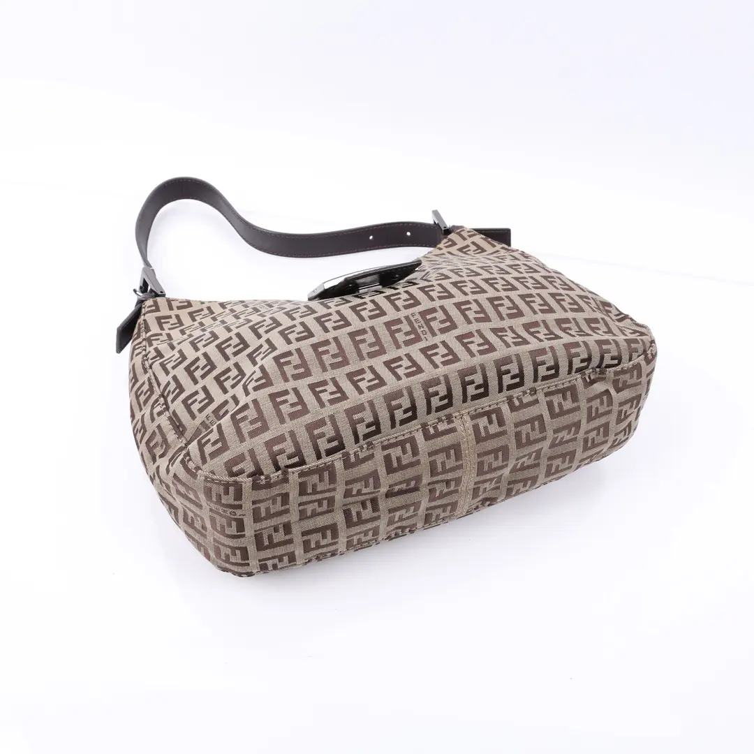 Fendi Zucca Brown Canvas Shoulder Bag