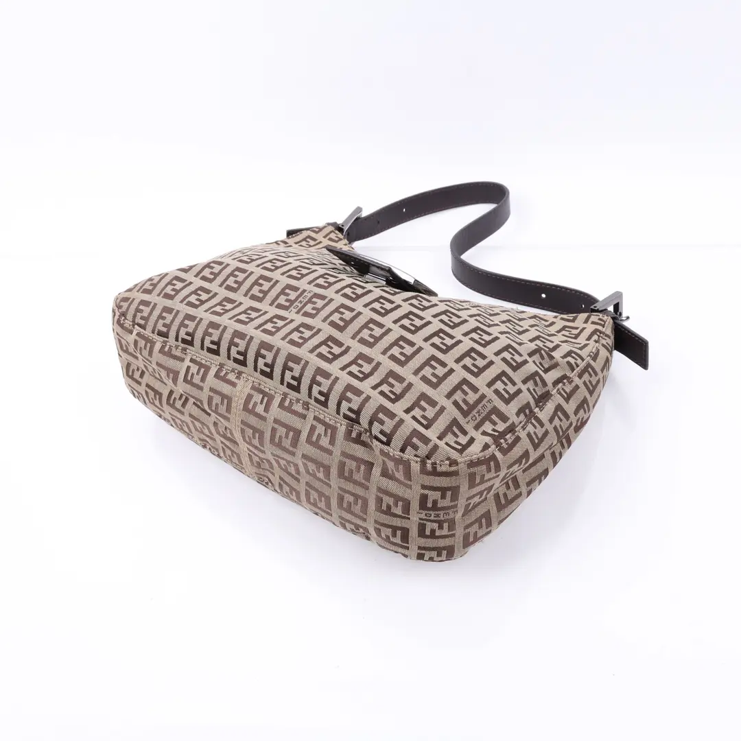 Fendi Zucca Brown Canvas Shoulder Bag