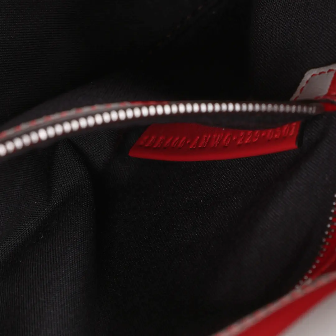 Fendi Marc Jacobs Baguette Red White Leather Shoulder Bag