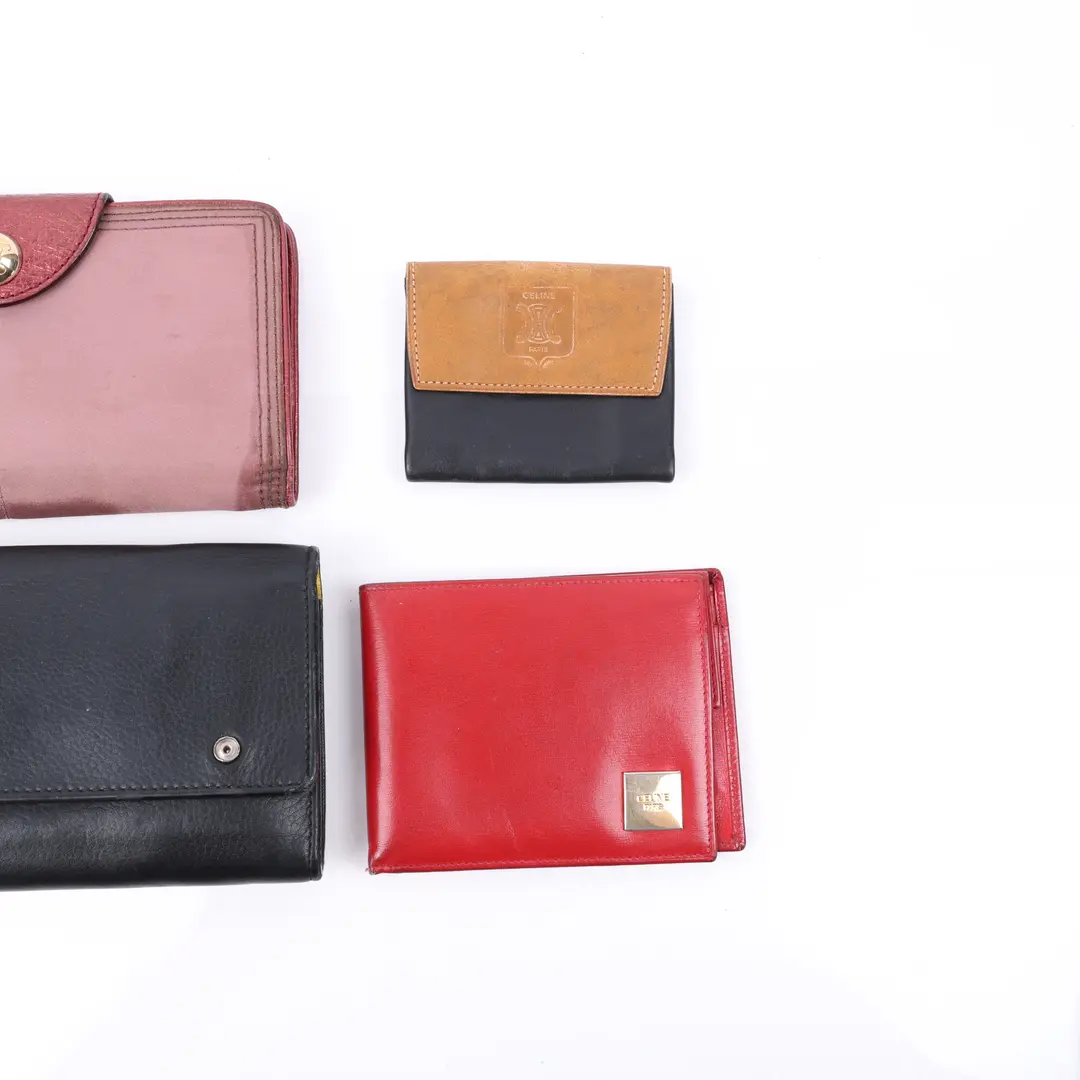 Celine Vintage Leather Wallet Set of 4