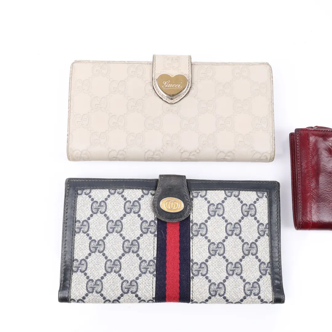 Gucci Vintage GG Supreme Web Wallet Set