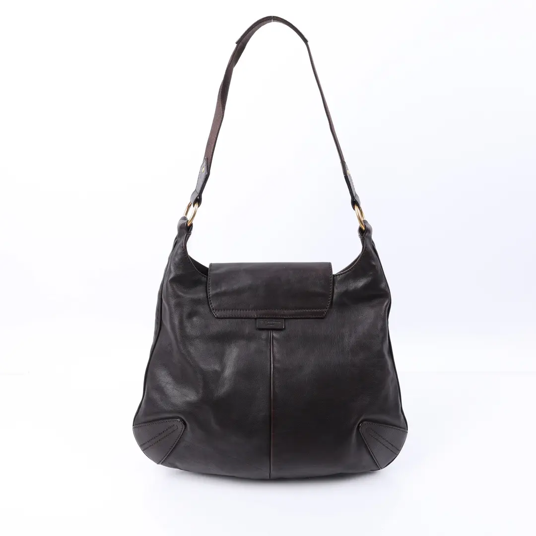 Yves Saint Laurent Mombasa Brown Leather Shoulder Bag