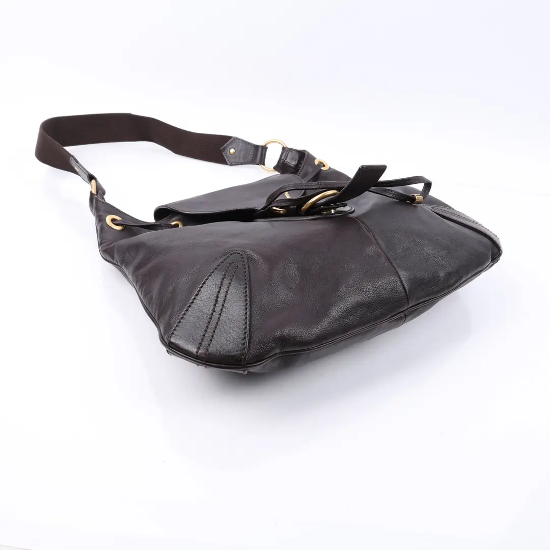 Yves Saint Laurent Mombasa Brown Leather Shoulder Bag
