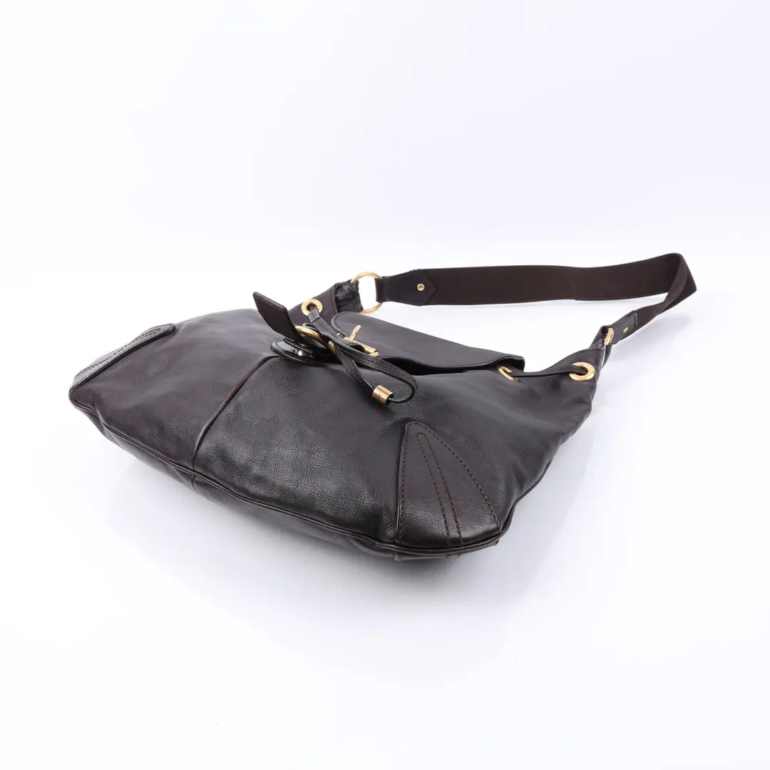 Yves Saint Laurent Mombasa Brown Leather Shoulder Bag