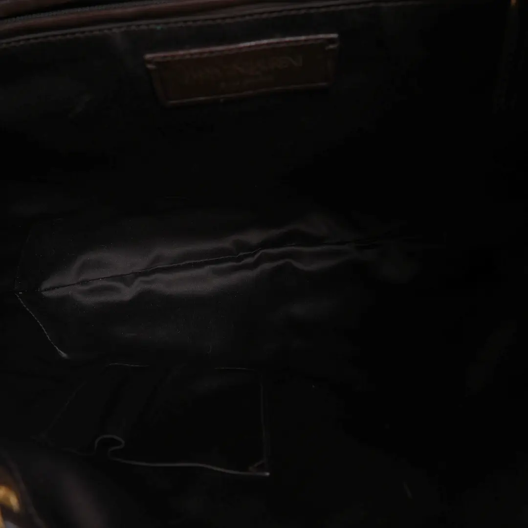 Yves Saint Laurent Mombasa Brown Leather Shoulder Bag