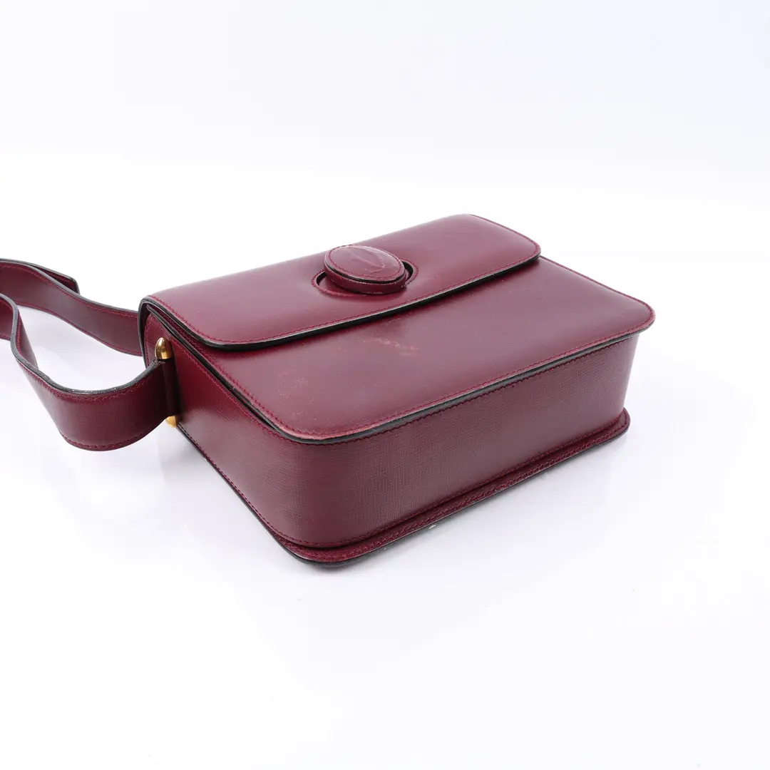 Cartier Must de Cartier Red Leather Shoulder Bag
