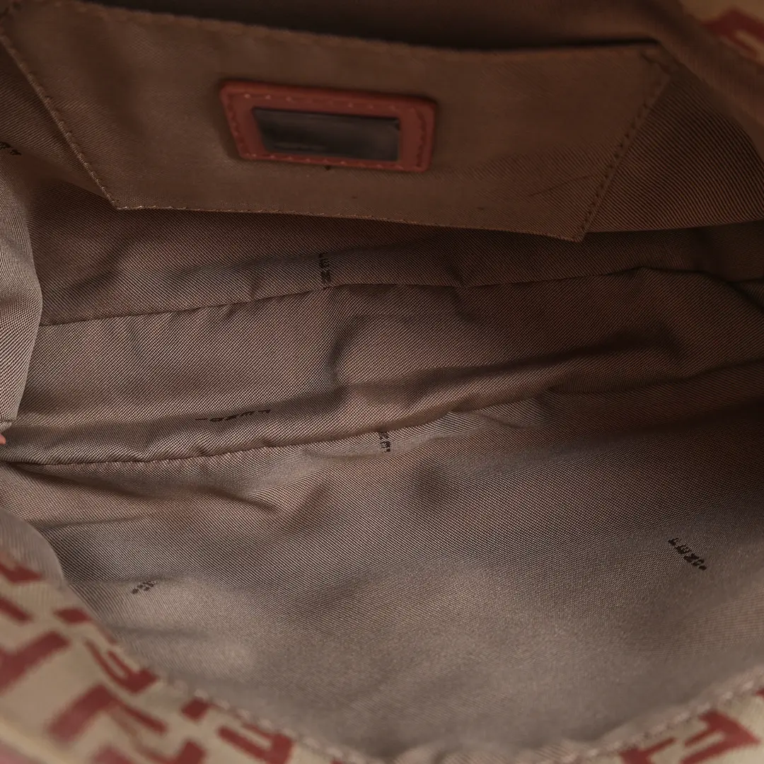 Fendi Zucca Pink Canvas Shoulder Bag