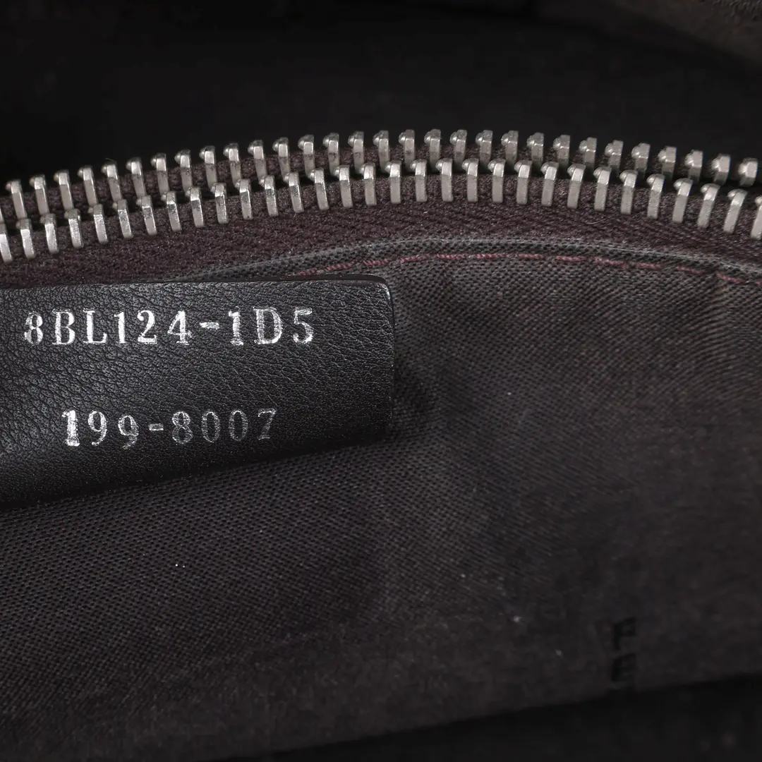 Fendi By The Way Gray Leather Shoulder Bag
