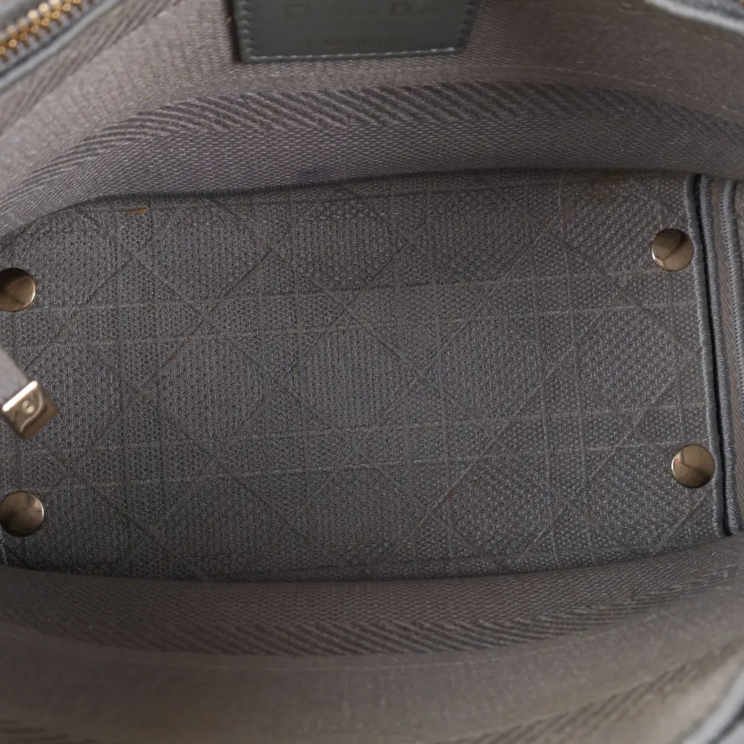 Dior Lady D-Lite Gray Cannage Canvas Shoulder Bag
