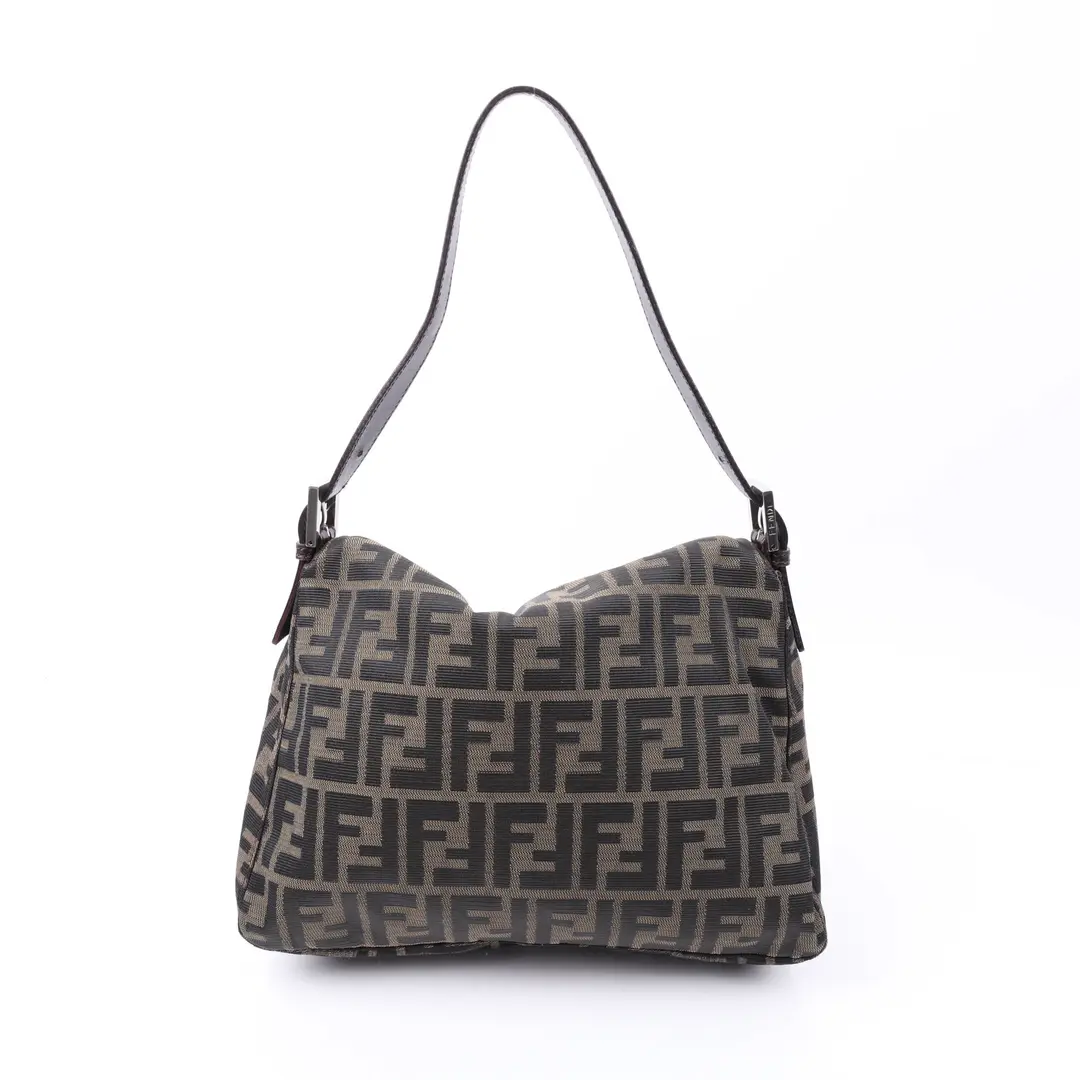 Fendi Baguette Brown Zucca Canvas Shoulder Bag