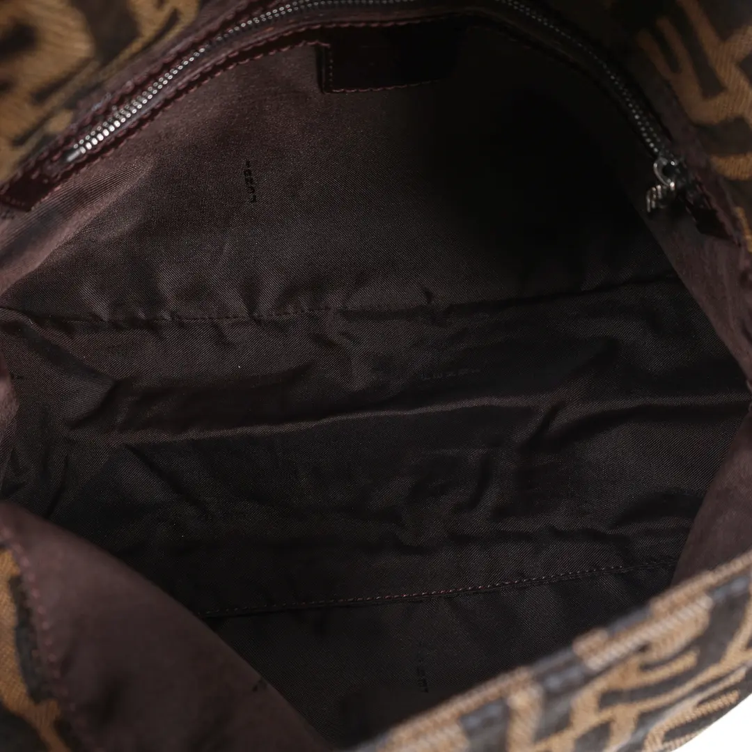 Fendi Baguette Brown Zucca Canvas Shoulder Bag
