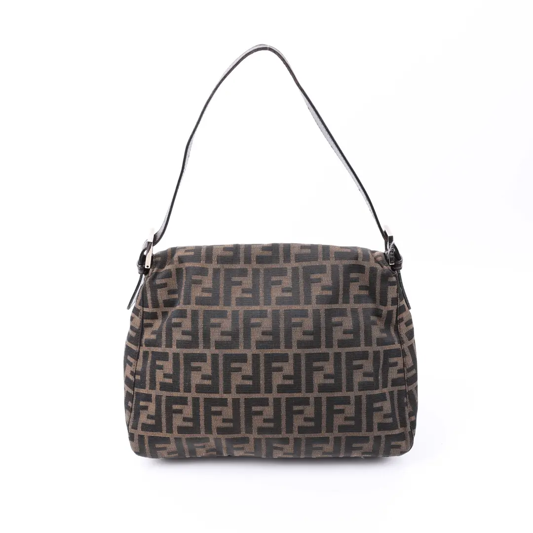 Fendi Baguette Brown Zucca Canvas Shoulder Bag