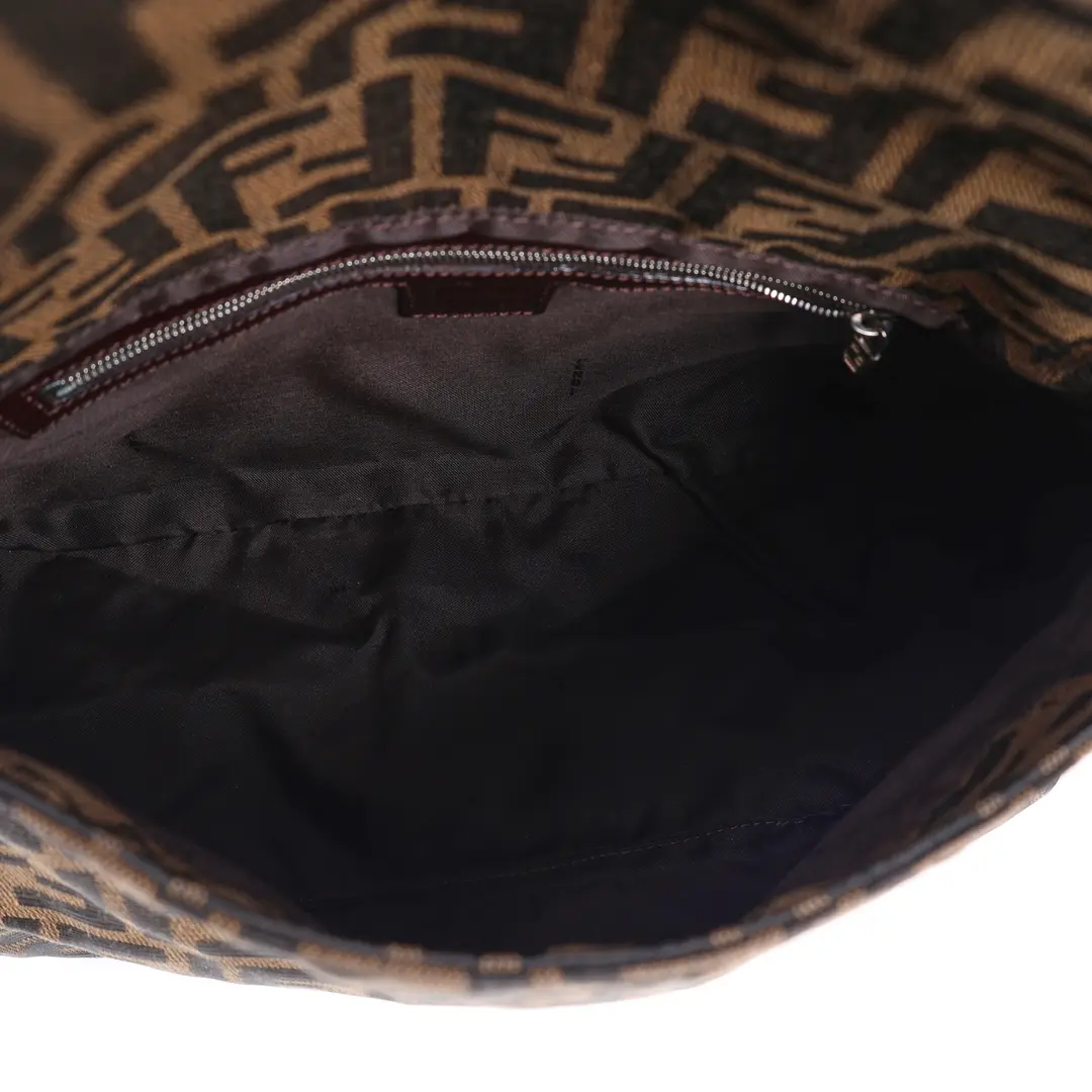 Fendi Baguette Brown Zucca Canvas Shoulder Bag