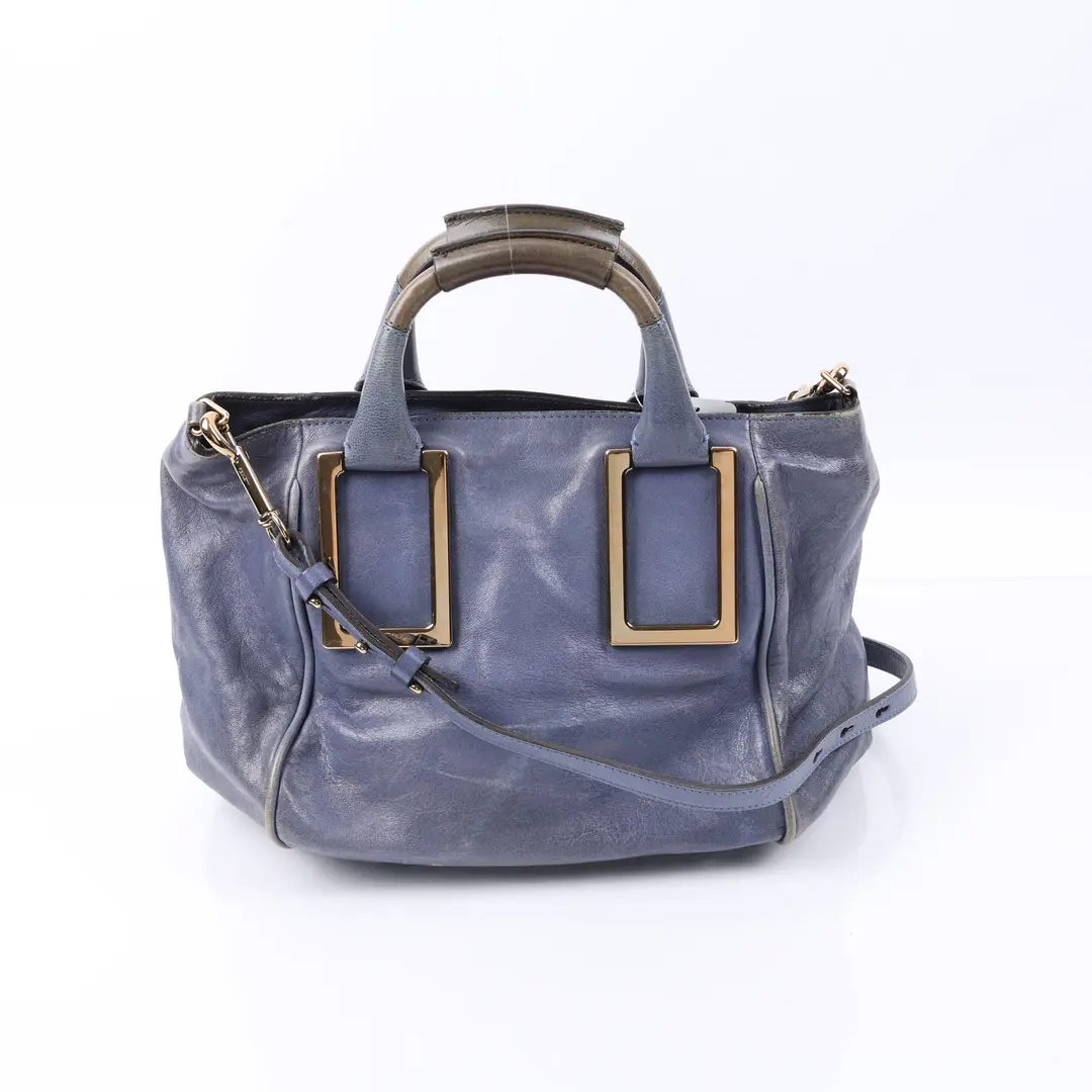 Chloe Ethel Blue Leather Shoulder Bag
