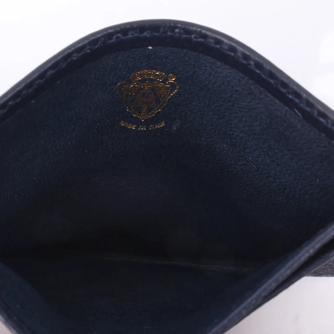 Gucci GG Canvas Blue Leather Card Case