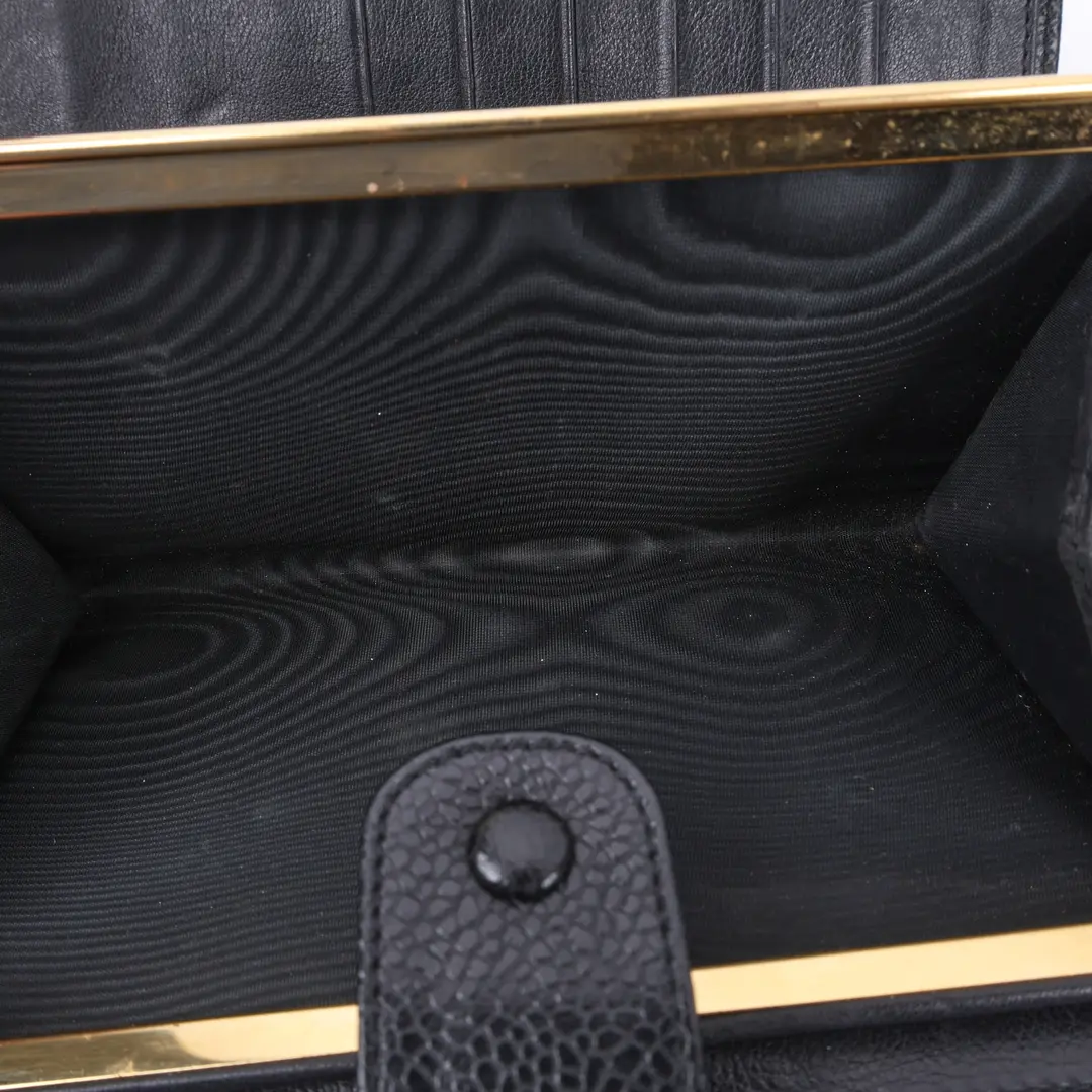 Chanel Timeless CC Black Caviar French Wallet