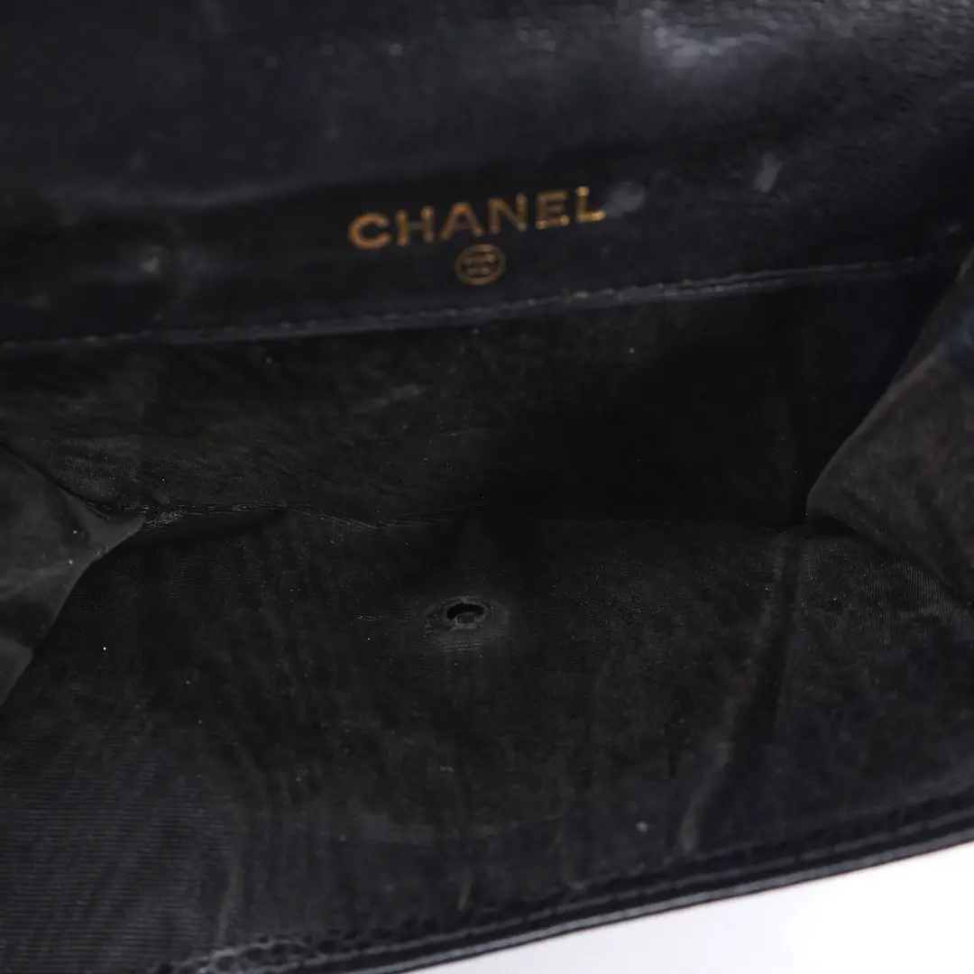 Chanel CC Logo Black Caviar Wallet