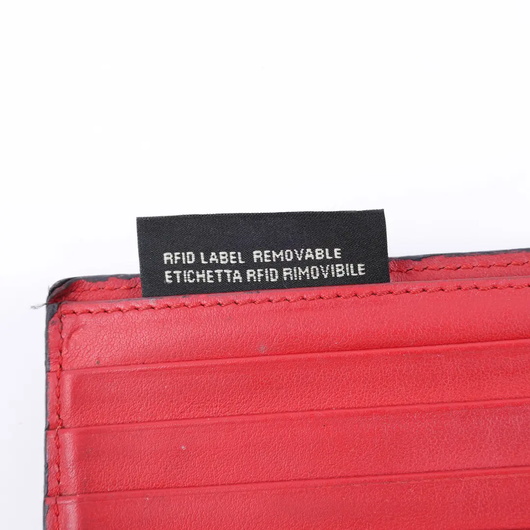 Fendi Monster Eyes Black Leather Bi-fold Wallet