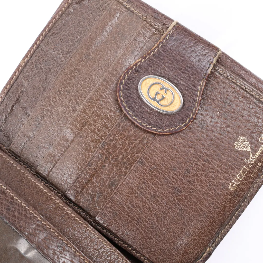 Gucci GG Plus Brown Canvas French Wallet