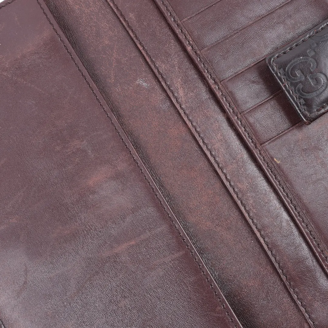 Gucci Guccissima Metal Bar Brown Leather Wallet