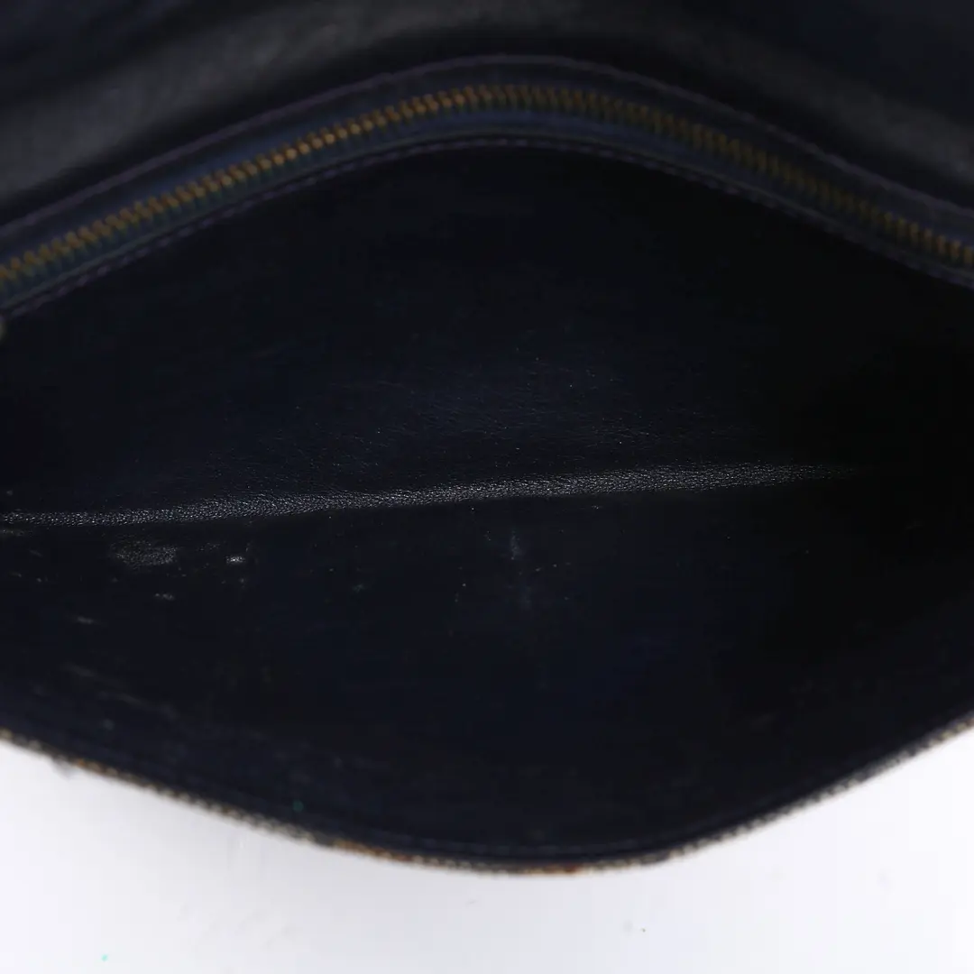Celine Vintage C Sulky Blue Canvas Long Wallet