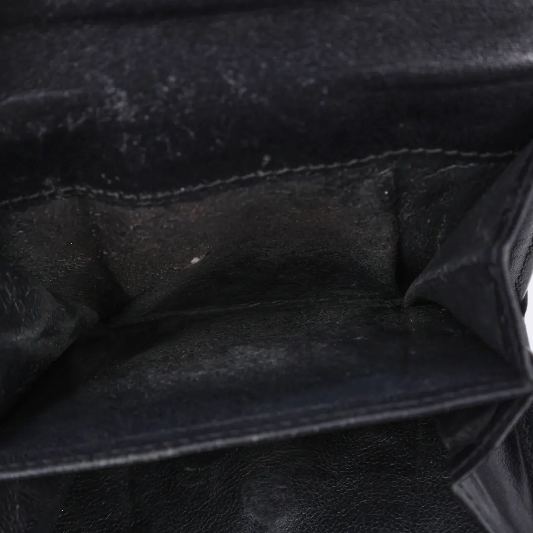 Gucci GG Canvas Black Leather French Wallet