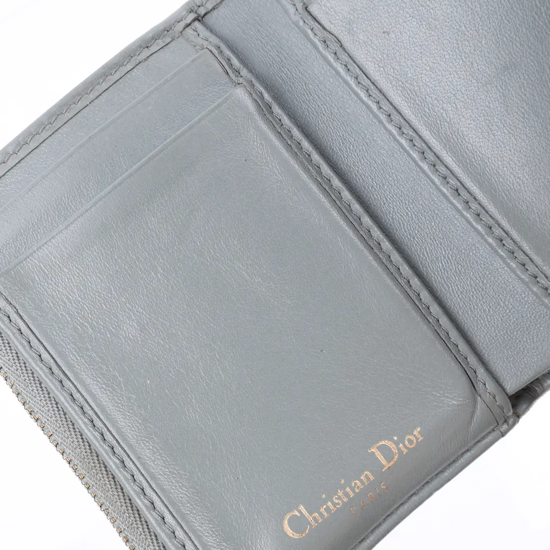 Dior Saddle Gray Oblique Canvas Wallet