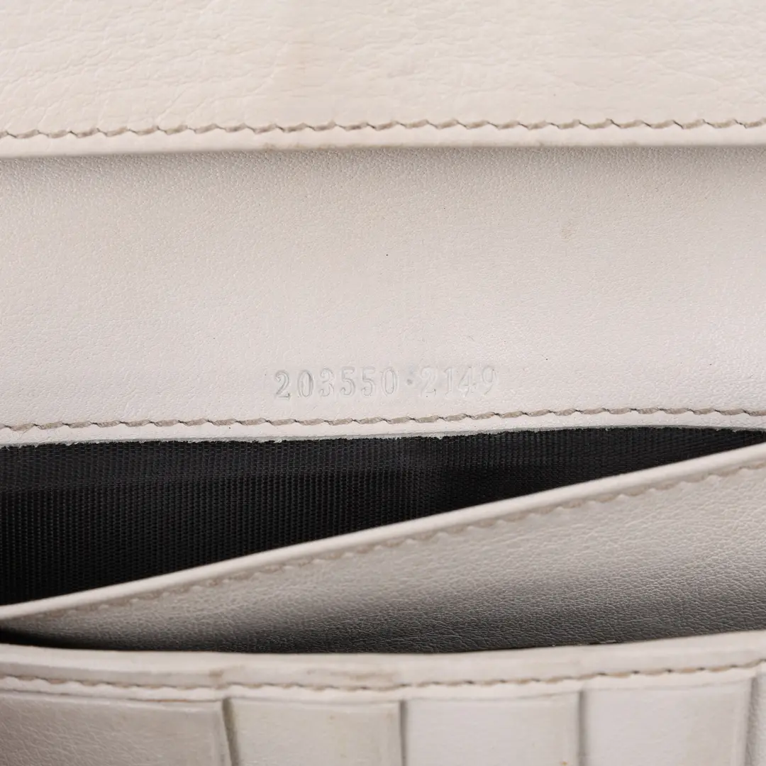 Gucci GG Canvas Heart Clasp Beige Wallet